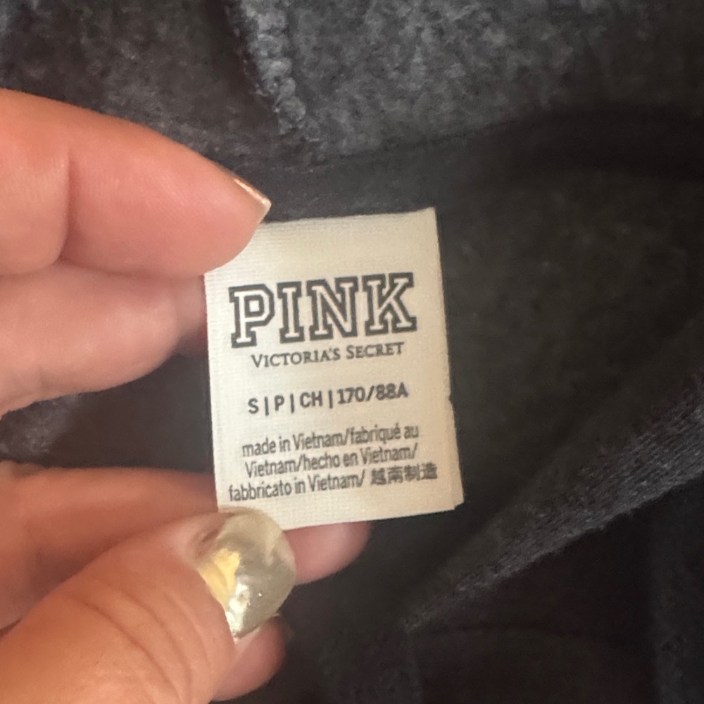 Victoria's Secret PINK Fleece Hoodie Sweatshirt Dress.  Sz S - Picture 7 of 8
